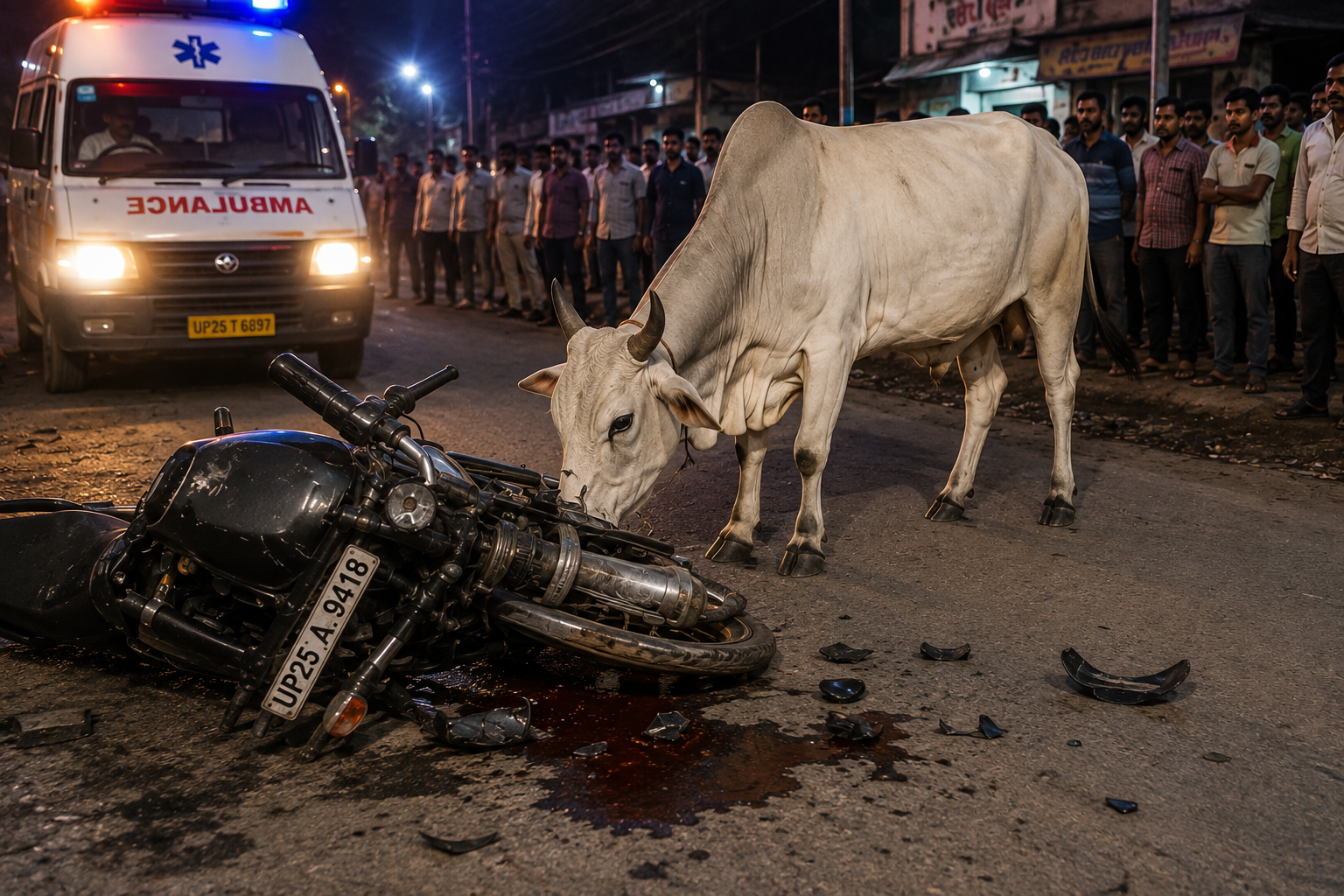 सांड ने मारी टक्कर